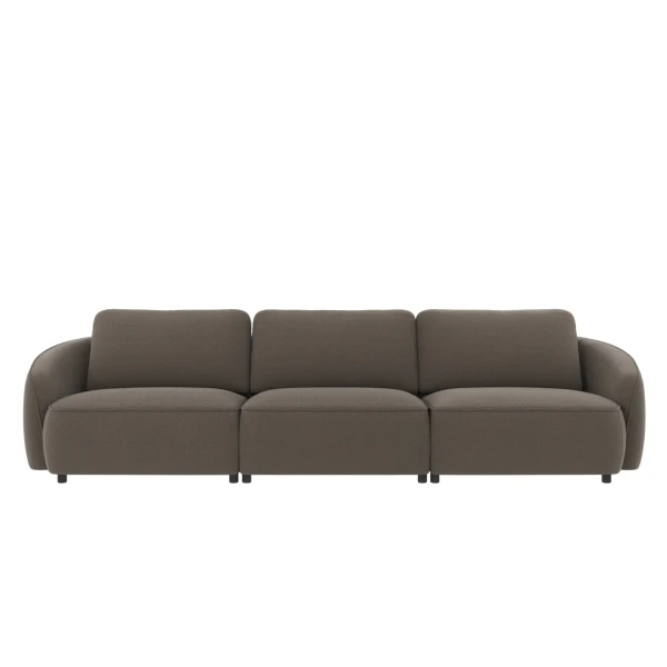 125091 b sb A Norris sofa 4 seater medium grey fabric Rita 108 c2 kuva