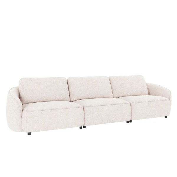 124581 b sb B Norris sofa 4 seater white fabric Anna 1 c3 image