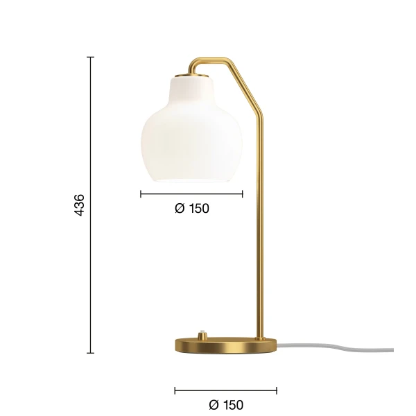 VL Ring Crown Table Lamp EU Measurement kuva