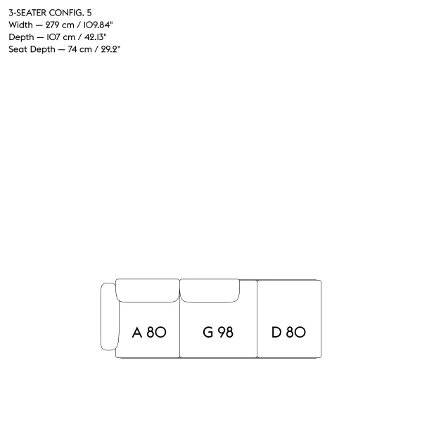 In Situ drawing 3 Seater Config 5 150 kuva