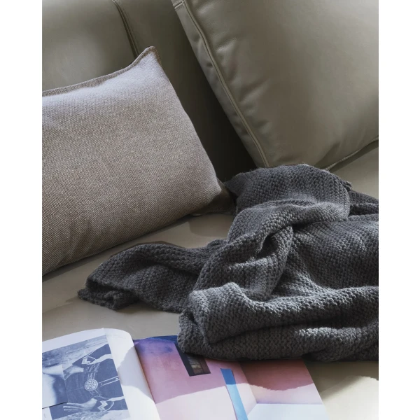 in situ refine leather stone cushion refine leather stone cushion clay 12 ample throw pebble rug muuto org 150 kuva