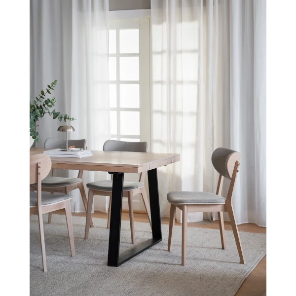 119835 113043 b mb Brooklyn dining table ww Kato chair ww greybeige 01 image