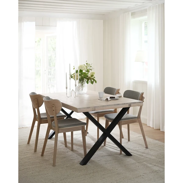 119838 113043 b mb Brooklyn table whitewash Kato chair light grey beige whitewash image