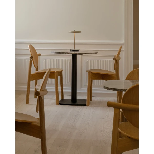 UMAGE lifestyle Gather cafe table emperador Heiko dining chair oak 1 image