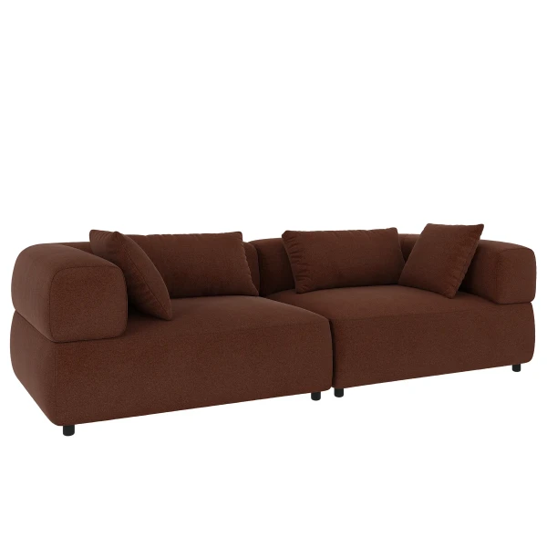135400 b sb B Falkner sofa 3 seater red fabric Rita 96 c2 image