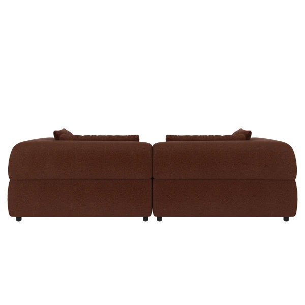 135400 b sb E Falkner sofa 3 seater red fabric Rita 96 c2 image