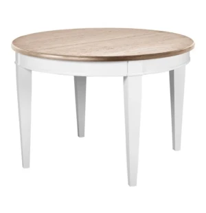 Outlet | Lundbergs Möbler WILMA bord Ø112cm kritvit, oljad ek image