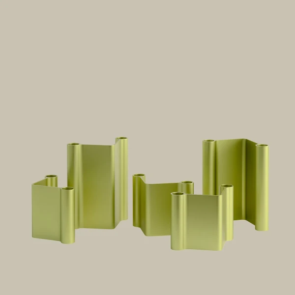 Pair candleholder 11 18 green group muuto kuva