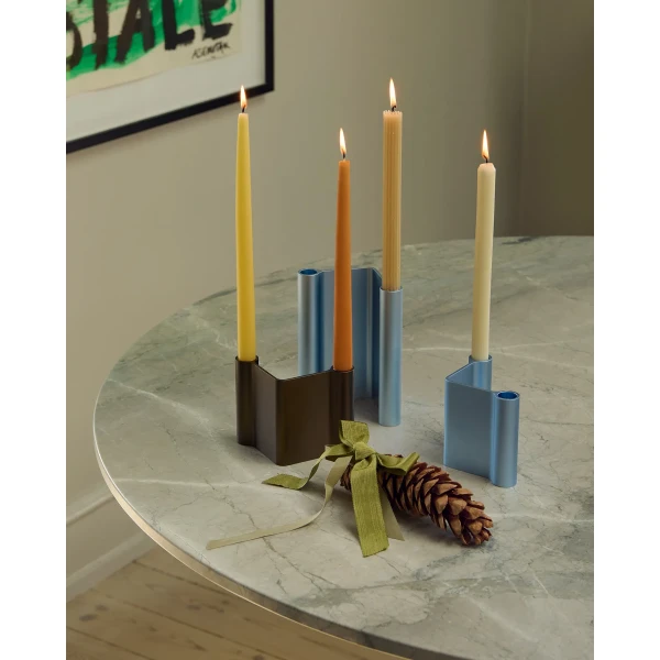 Muuto Holidays 2025 pair brown light blue midst table grey marble hi res image