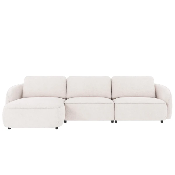 124835 b sb A Norris sofa 4 seater chaise longue L white fabric Greg 1 c2 kuva