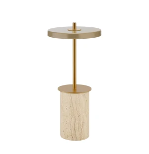 Umage ASTERIA MOVE MINI pöytävalaisin, travertine/brass kuva