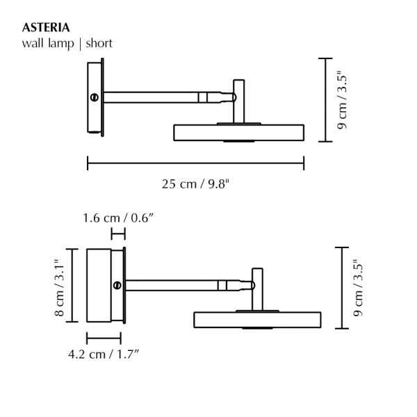 Asteria Wall Lamp Short kuva
