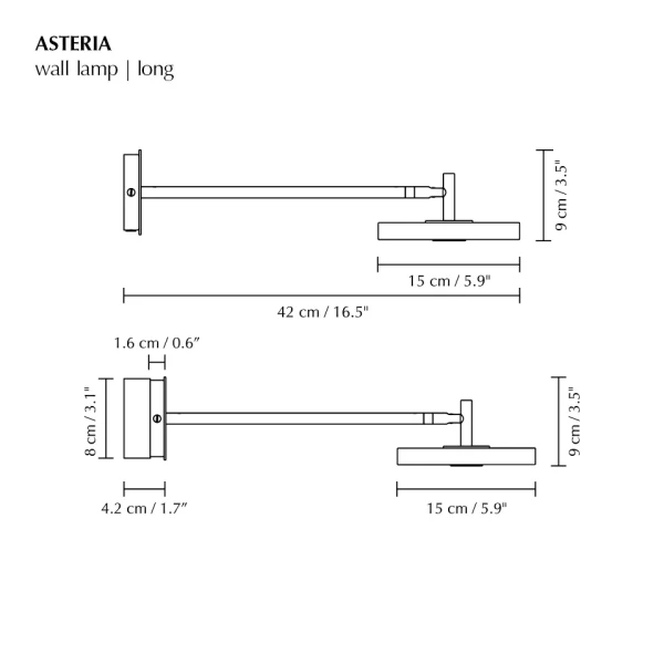 Asteria Wall Lamp Long kuva