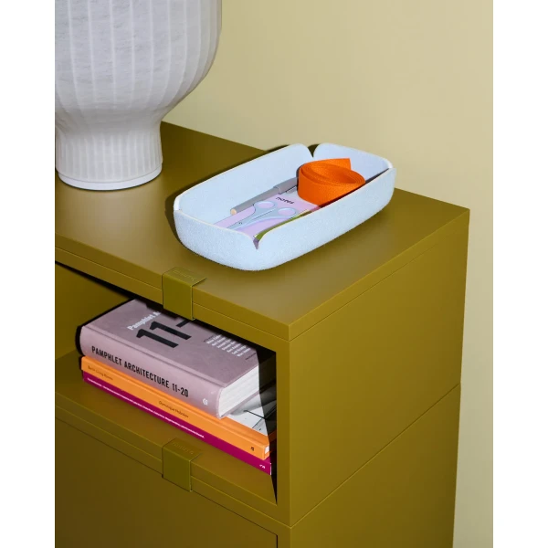 restore tray 28 15 5 light blue stacked brown green kuva