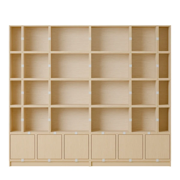 stacked storage system bookcase config 1 oak muuto image