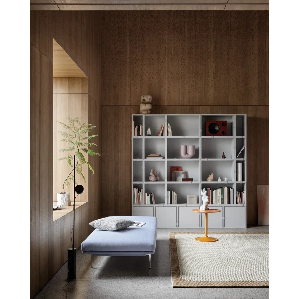 Stacked grey Outline daybed vidar 723 soft side orange O48 h48 pebble burnt orange kink dusty lilac muuto org image
