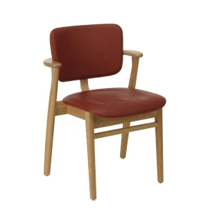 Artek DOMUS BEAUTY tuoli, täysverhoiltu, lakattu tammi/Spectrum Terracotta kuva