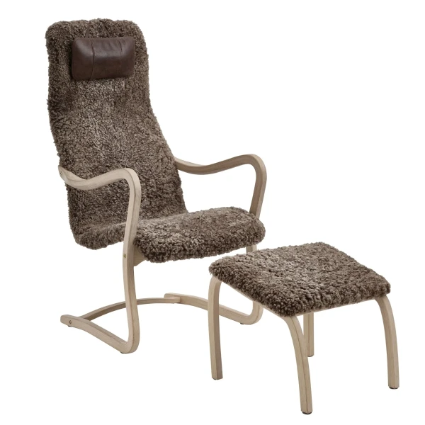 Broderna Anderssons LUNA nojatuoli rahi valkopigmentoitu tammi ampaanvilla sahara image