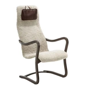 Bröderna Anderssons LUNA fåtölj, rökt ek/fårskinn moonlight image