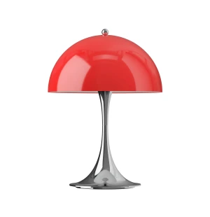 Louis Poulsen PANTHELLA 250 PORTABLE V3 pöytävalaisin, punainen/kromi kuva