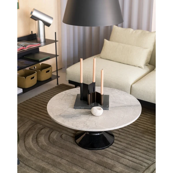 Muuto spaces overview midst coffee table pair candleholder in situ sofa beam table lamp compile shelves ambit kuva