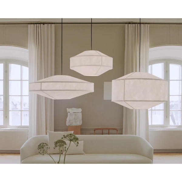 Banner 2500x1200 New Works Lifestyle Kite Pendant Lamp 55 65 75 White Tyvek kuva