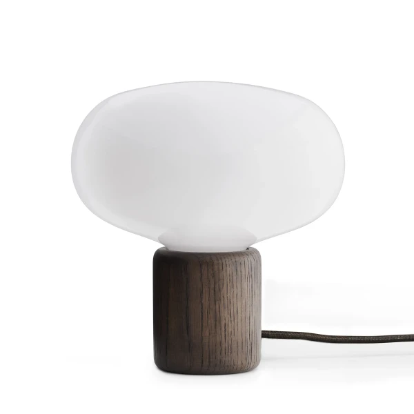 Karl Johan Table Lamp Opal White Glass Smoked Oak White Background kuva