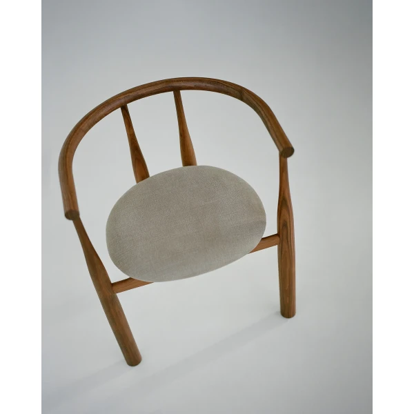 New Works Lifestyle 41810ROLI342 Bukowski Chair Walnut Romo Linara 342 2 kuva