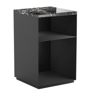 Carpe Diem Beds HOLME sängbord, svart/marmor image