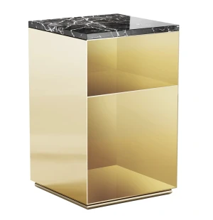 Carpe Diem Beds HOLME sängbord, mässing/marmor image