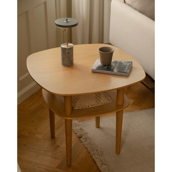 UMAGE lifestyle Together smooth square 60 tall oak Asteria Move Mini grey marble steel 1 kuva