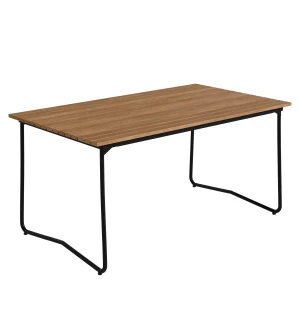 Grythyttan Stålmöbler BOVIK bord, obehandlad teak/svart image