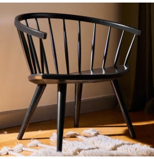 Stolab ARKA loungetuoli koivu, musta kuva