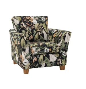 Bröderna Anderssons VALENCIA nojatuoli kangas djungel musta kuva