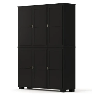 Englesson CAMDEN vitriinikaappi 3+3 ovea, musta kuva