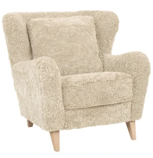 Top-Line LUZY nojatuoli lampaanvilla, beige kuva