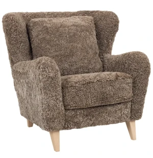 Top-Line LUZY nojatuoli lampaanvilla, light brown kuva