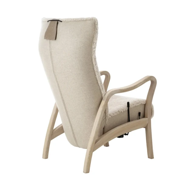 Broderna Anderssons ARCUS nojatuoli + rahi valkopigmentoitu tammilampaanvilla moonlight 2 kuva