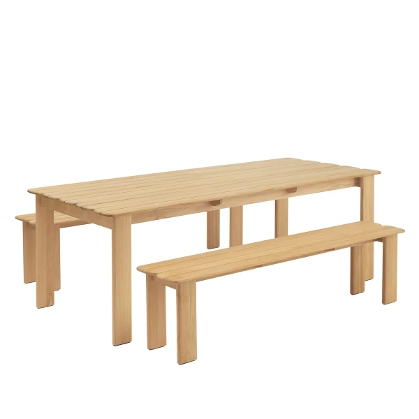Assemble table 220 bench 180 teak muuto 5000x5000 kuva