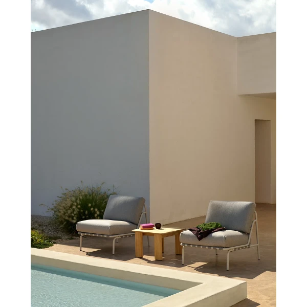 settle lounge chair delta 47 grey assemble coffee table 55 cm ORG kuva