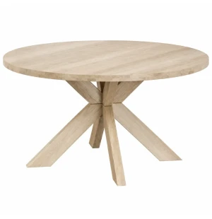 Casø furniture GRO matbord Ø140cm förlängningsbart, vit-ek image