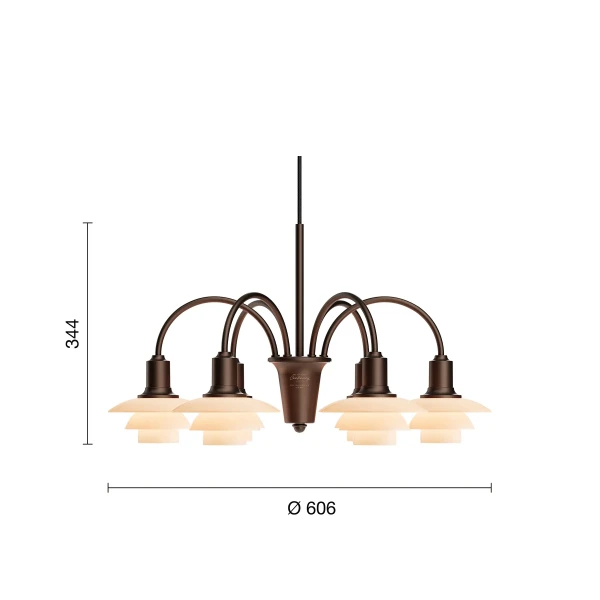 PH Centenary PH 1 1 Chandelier 6 EU Measurement image