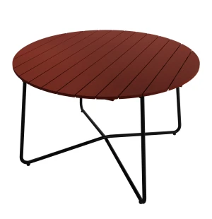 Grythyttan Stålmöbler PÖYTÄ 9A 120, tummanpunainen/musta kuva