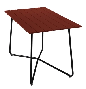 Grythyttan Stålmöbler PÖYTÄ B25A 120, tummanpunainen/musta kuva