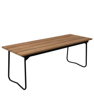 Grythyttan Stålmöbler BÄNK 8, obehandlad teak/svart image