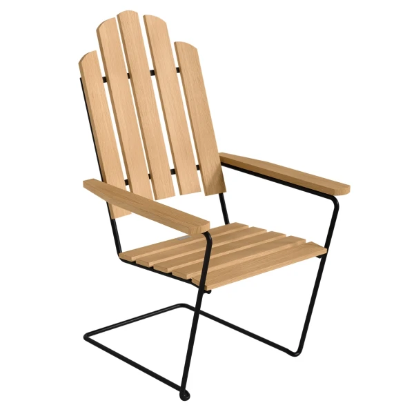 sunlounger a3 oiled oak black kuva