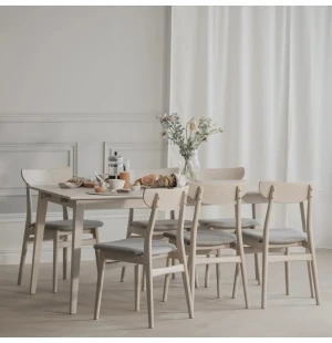 Rowico FILIPPA/RODHAM matgrupp 1+6, vit-ek image