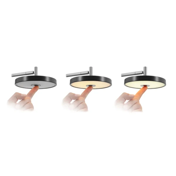 UMAGE packshot Asteria wall lamp short black light steps kuva