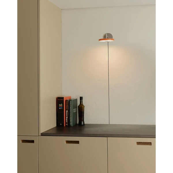 UMAGE lifestyle Asteria wall lamp short nuance orange steel kuva