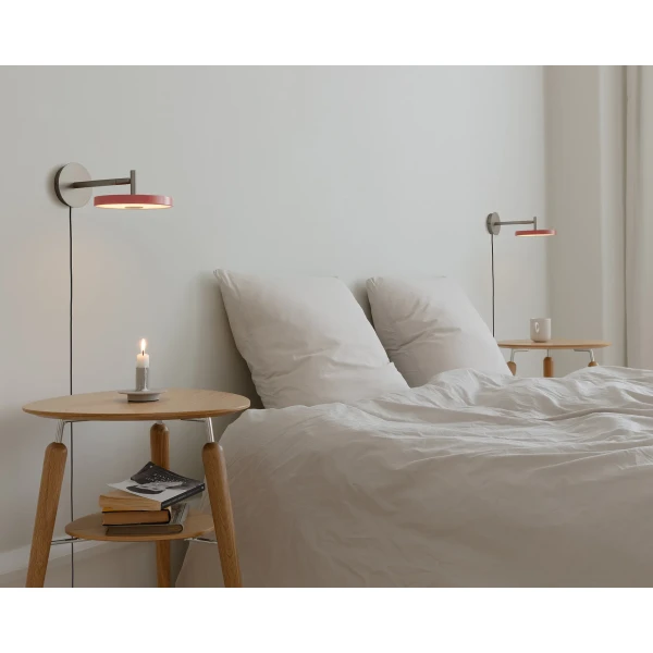 UMAGE lifestyle Asteria wall lamp short nuance rose steel kuva